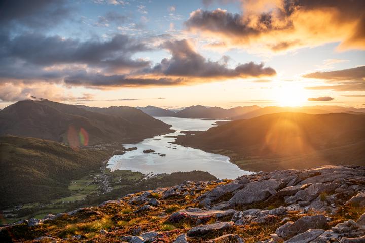 Sonnenuntergang über dem Loch Linnhe
